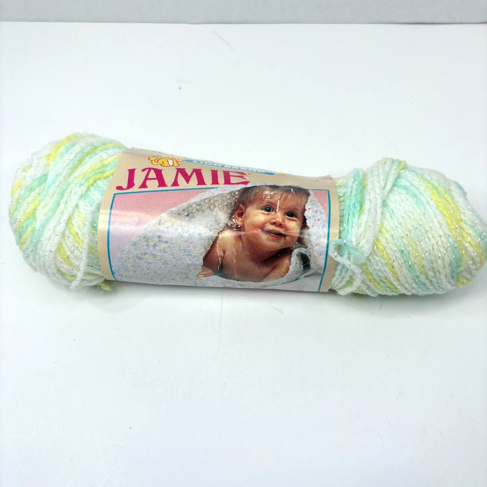 Vintage Lion Brand Jamie Baby Pompadour Yarn Sherbert Print 239 Sparkle NOS